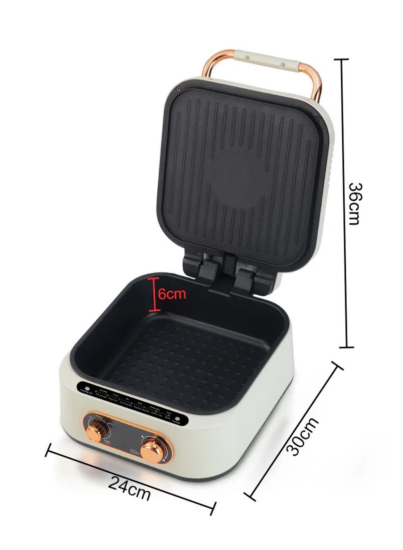 لاك متعددة الوظائف الكهربائية مقلاة خبز آلة فطيرة منزلية إناء/ قدر القلي غير عصا طباخ - Image 3