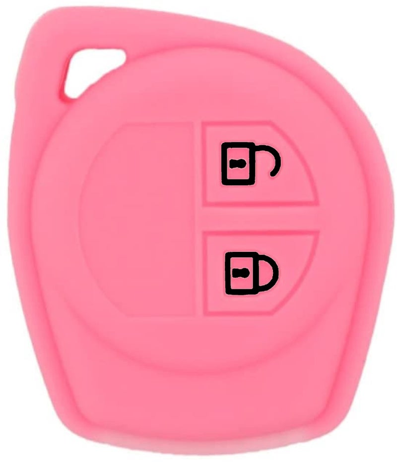 Shopoflux Silicone Key Cover Compatible with Maruti Suzuki Swift | Wagonr | Baleno | Celerio | Swift Dzire | Ertiga | Alto | Fronx | Breza | S Presso | Ignis (Black + Pink) - Image 3