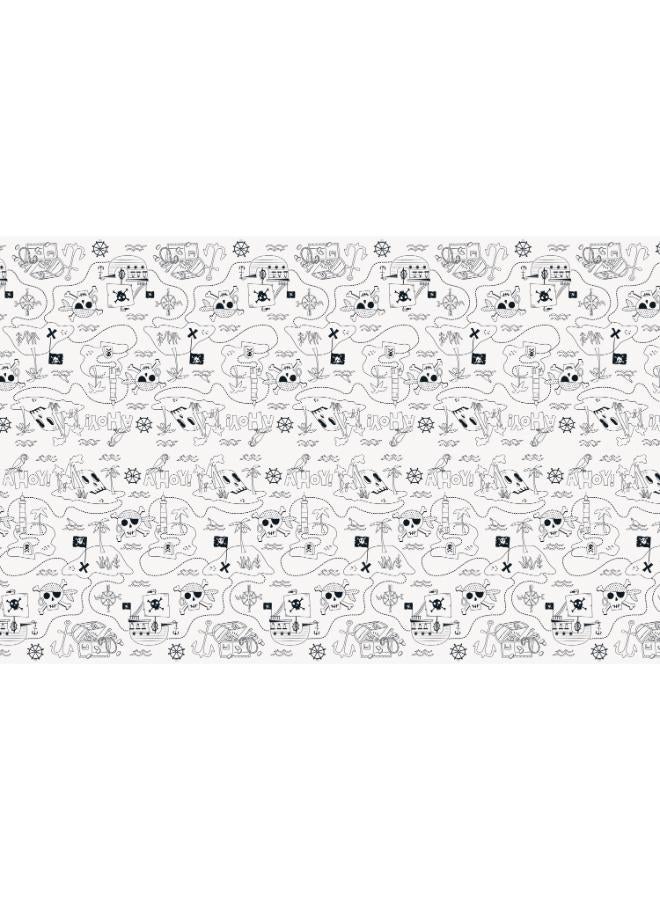 Unique Ahoy Pirate Colouring Paper Table Cover - Image 2