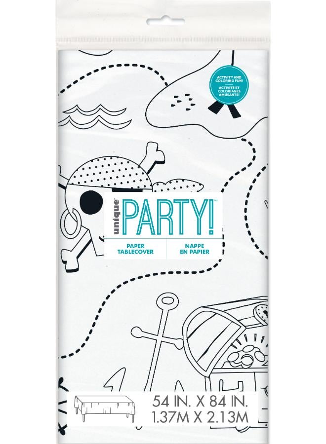 Unique Ahoy Pirate Colouring Paper Table Cover - Image 4