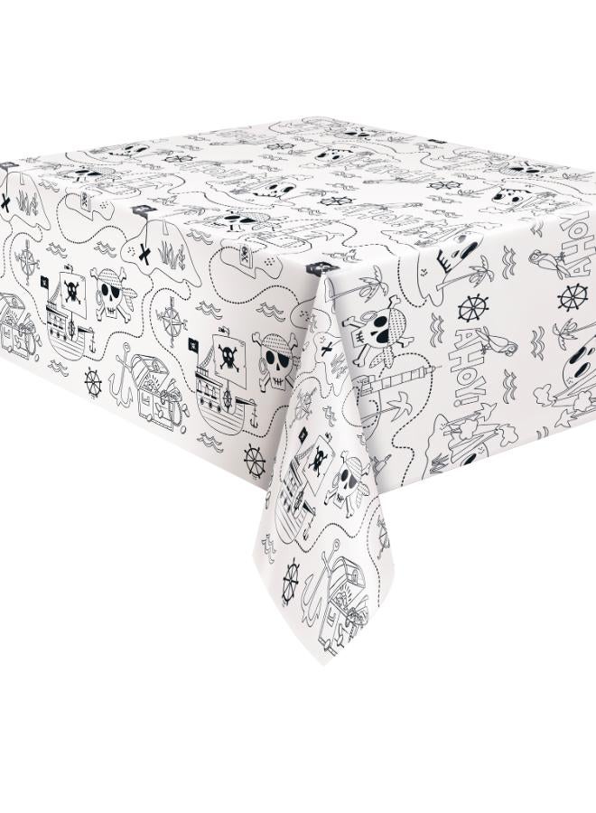 Unique Ahoy Pirate Colouring Paper Table Cover - Image 1