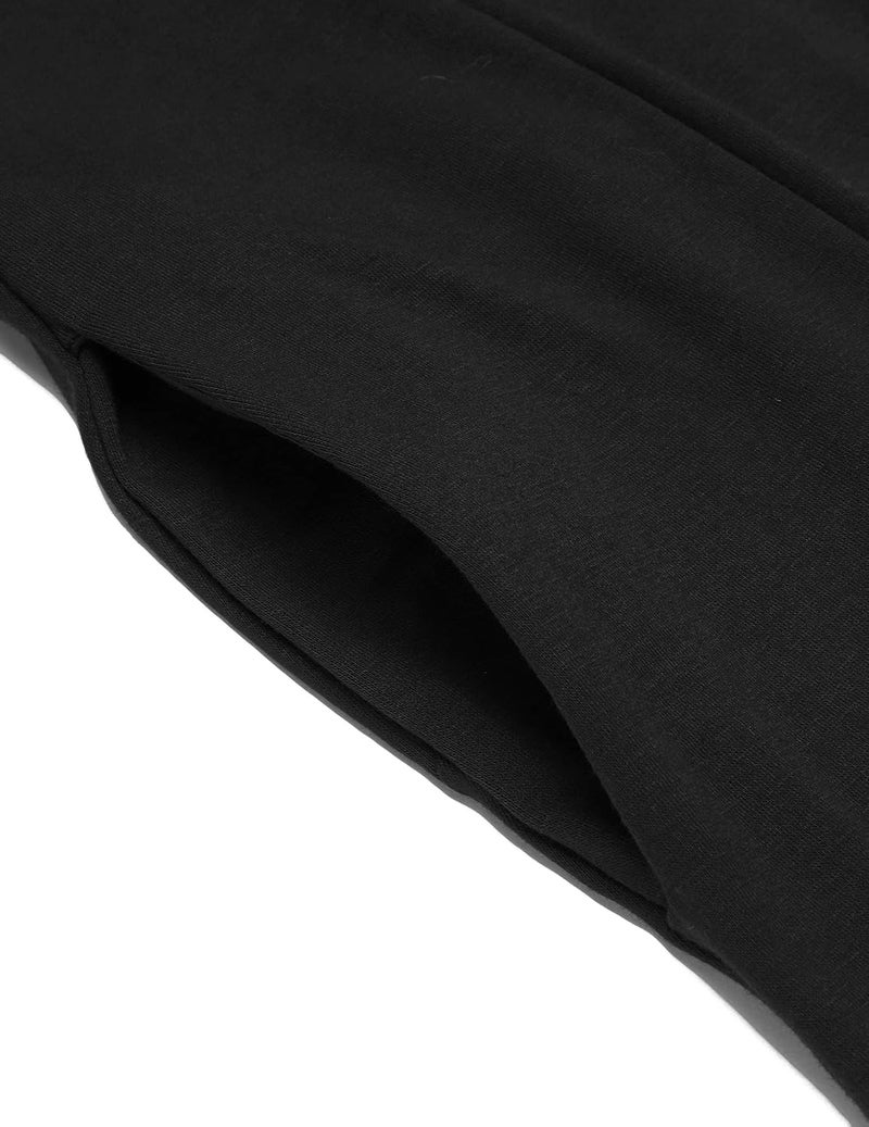 COOFANDY Long Hooded Cardigan with Ruffle Shawl Collar and Pockets - Black - Image 5
