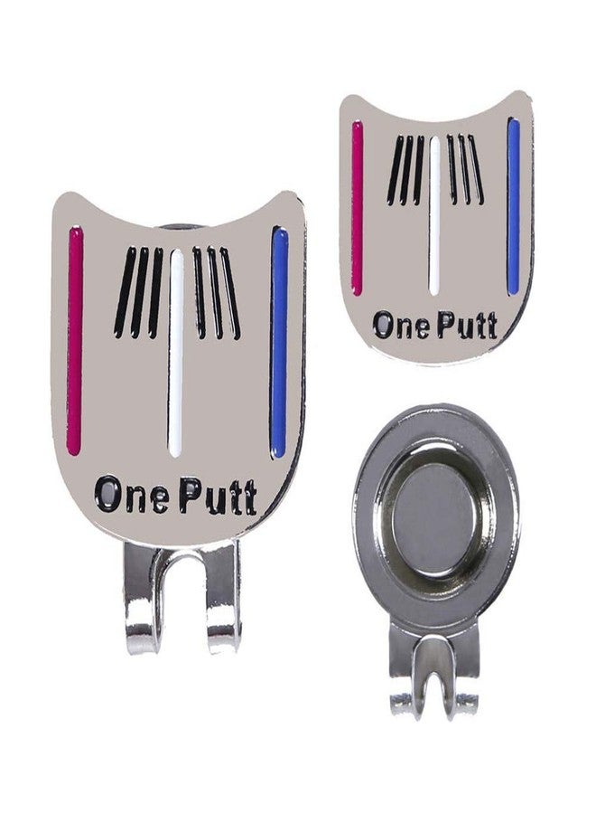 Wixine 2Pcs Golf Ball Marker Putting Putt Alignment Aiming Tool with One Magnetic Hat - Image 2
