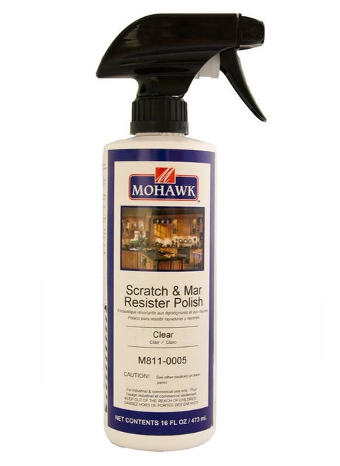 Scratch and Mar Resister Polish M811-0005 - Scratch Resistant Polish for Wood - Anti Static for less Dust - Reduces Friction - Clear 16 oz.