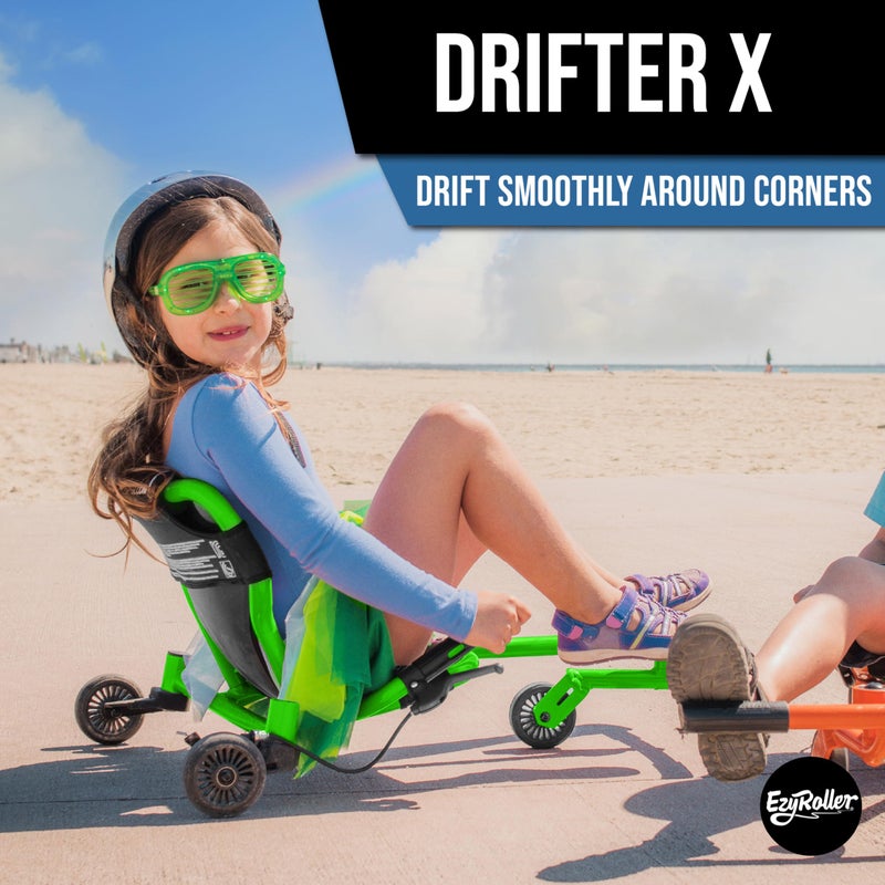 EzyRoller Drifter X Ride On Toy for Kids, Ages 4-12, Up to 154 lbs - Green - Image 2