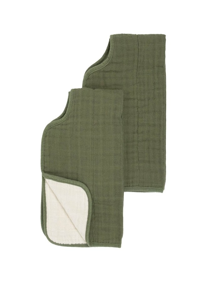 little unicorn منشفة تجشؤ فاخرة فائقة الامتصاص من ليتل يونيكورن 2 عبوة | ناعمة على بشرة الطفل | حجم أكبر | تصميم مريح | مجموعة من 2 (فيرن) - Image 3