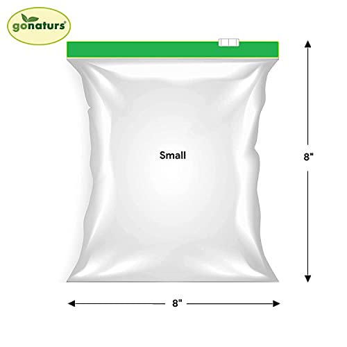 GONATURS Greenzipper Ziplock Seal Storage Bags for Freezer,Refrigerator,Food,Vegetable,Fruits,Snacks,Jewellery,Kitchen Zip Lock Pouches,Reusable,Washable (15 Bags in one Pouch) (Small)(Plastic) - Image 2