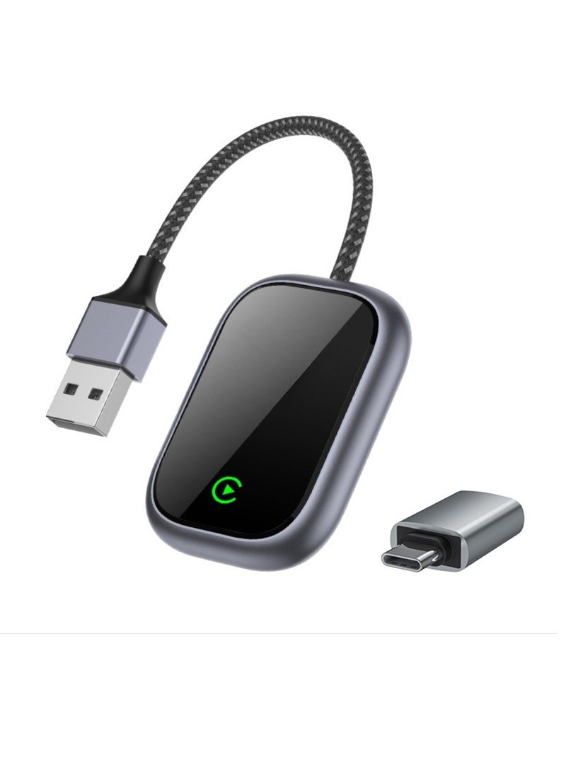 Wireless Carplay Adapter, Compact And Durable Car Multimedia Player, Fast And Stable Mini Car Play Adapter, Durable Auto Dongle For Vehicle, (1pc, For Android And Applle (Two In One)) - Image 1