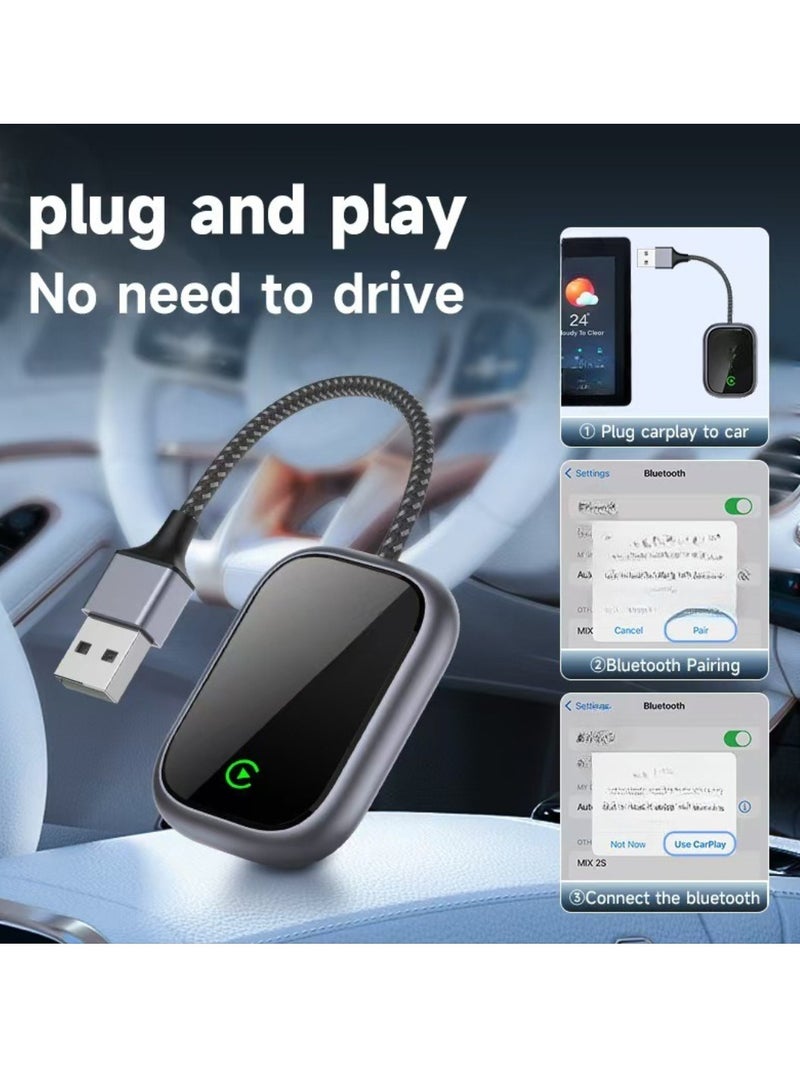 Wireless Carplay Adapter, Compact And Durable Car Multimedia Player, Fast And Stable Mini Car Play Adapter, Durable Auto Dongle For Vehicle, (1pc, For Android And Applle (Two In One)) - Image 3