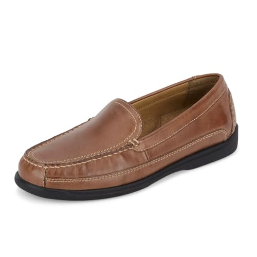 Dockers Mens Catalina Leather Casual Loafer Shoe, Saddle Tan, 9 W - Image 1