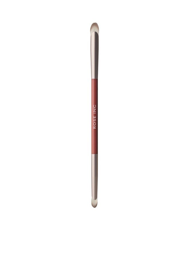 Rose Inc Number 8 Dual-Ended Eyeshadow Brush - Vegan Brush for Blending & Highlighting Eyeshadow - Image 1