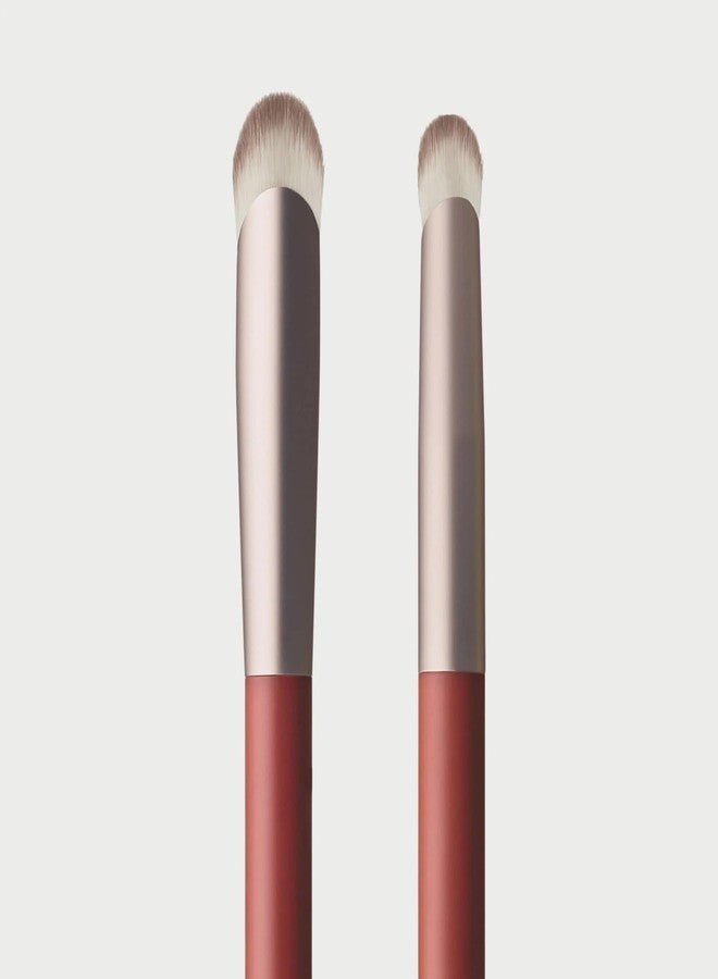 Rose Inc Number 8 Dual-Ended Eyeshadow Brush - Vegan Brush for Blending & Highlighting Eyeshadow - Image 2