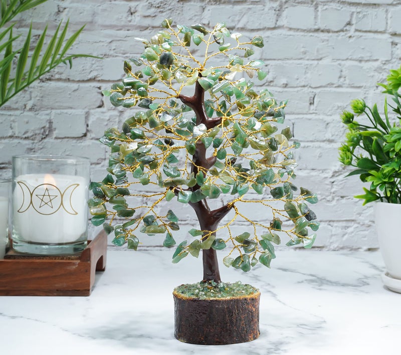 Crocon Green Aventurine Feng Shui Healing Crystals Tree of Life Gemstone Crystal Tree Bonsai for Spiritual Gifts Sage Green Home Decor for Women Birthday Gifts for Men House Warming Gifts - Image 2