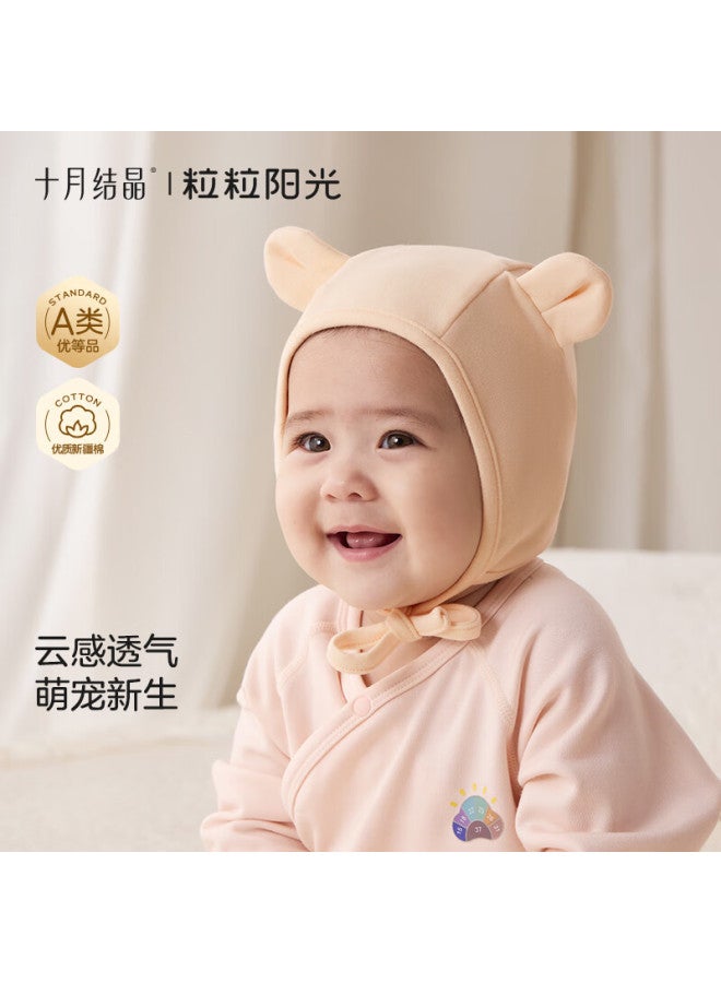 October Crystal Baby Hat Fontanelle Cap Autumn Winter Newborn Infant Cap Uni 0-3-6 Months