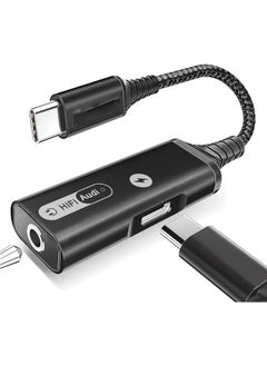 erorex Usb C To 3.5Mm Headphone And Charger Adapter Type C Headphone Adapter 2 In 1 Usb C To Aux Mic Jack With Pd 60W Fast Charging Compatible With Samsung Galaxy S22 S23 Ultra Note20 Pixel 6 Ipad Pro  - Image 1