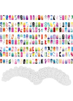 Custom Body Art Airbrush Nail Stencils - Design Series Set # 14 Includes 20 Individual Nail Templates with 16 Designs Each for a Total of 320 Designs of Series #14 