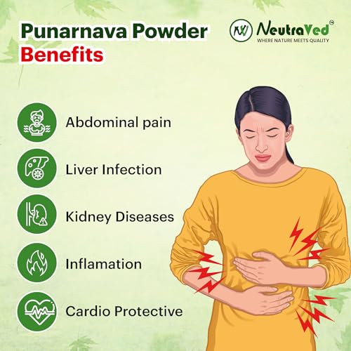 NeutraVed Punarnava Powder 100g | Boerhavia Diffusa Root Powder for Liver & Urinary | Stand Up Ziplock Pouch Reusable - 100g - Image 3