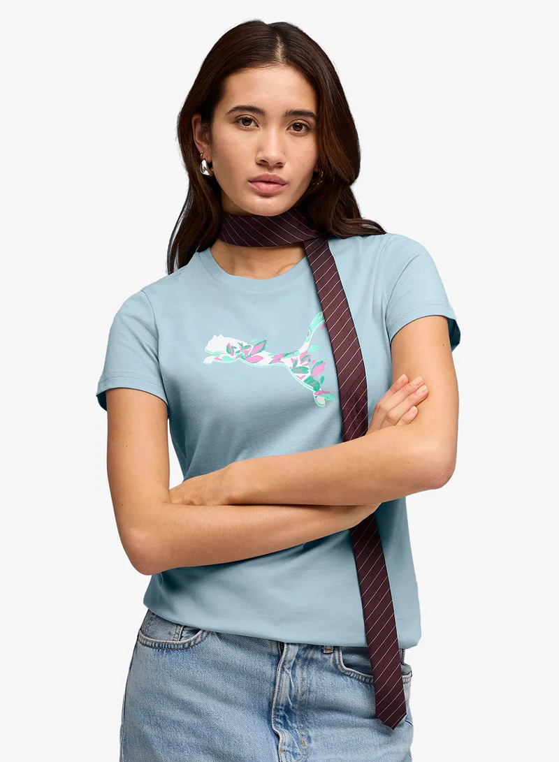 بوما Graphics Floral Cat T-Shirt