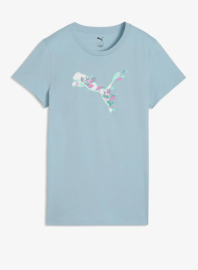 PUMA Graphics Floral Cat T-Shirt