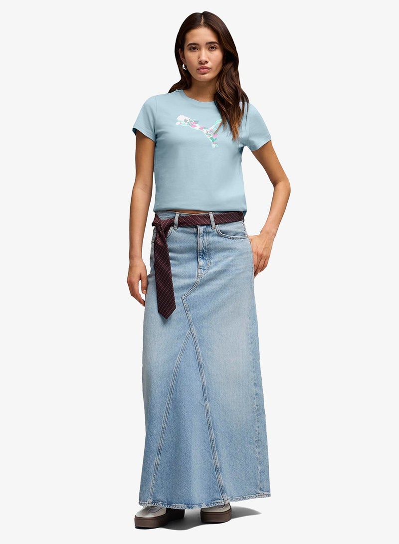 بوما تيشيرت قطة بنقوش زهور - Image 3