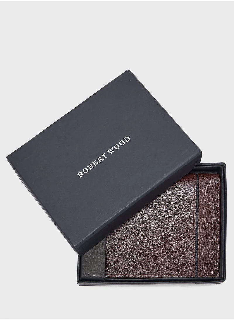 روبرت وود Genuine Leather Bi Fold Wallet