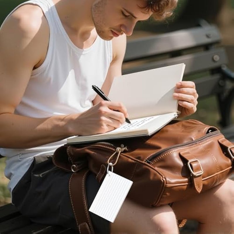 250 Count White Index Cards 3x5 Inch with Key Ring, 180gsm Heavyweight Flash Card (50 Sheets Each), Durable & Portable Note Taking for Students, Teachers, Study Note Cards for Office, Home School - Image 4