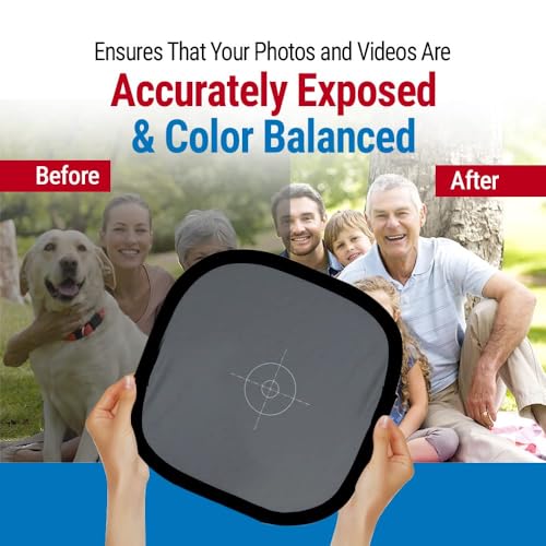 Vidpro WB-24 White Balance Dual-Sided Disc - 18% Gray Card with Target & Neutral White Panel - Collapsible & Wipe Clean Surface Reference Reflector Use in Any Lighting Condition Includes Carrying Case - Image 4