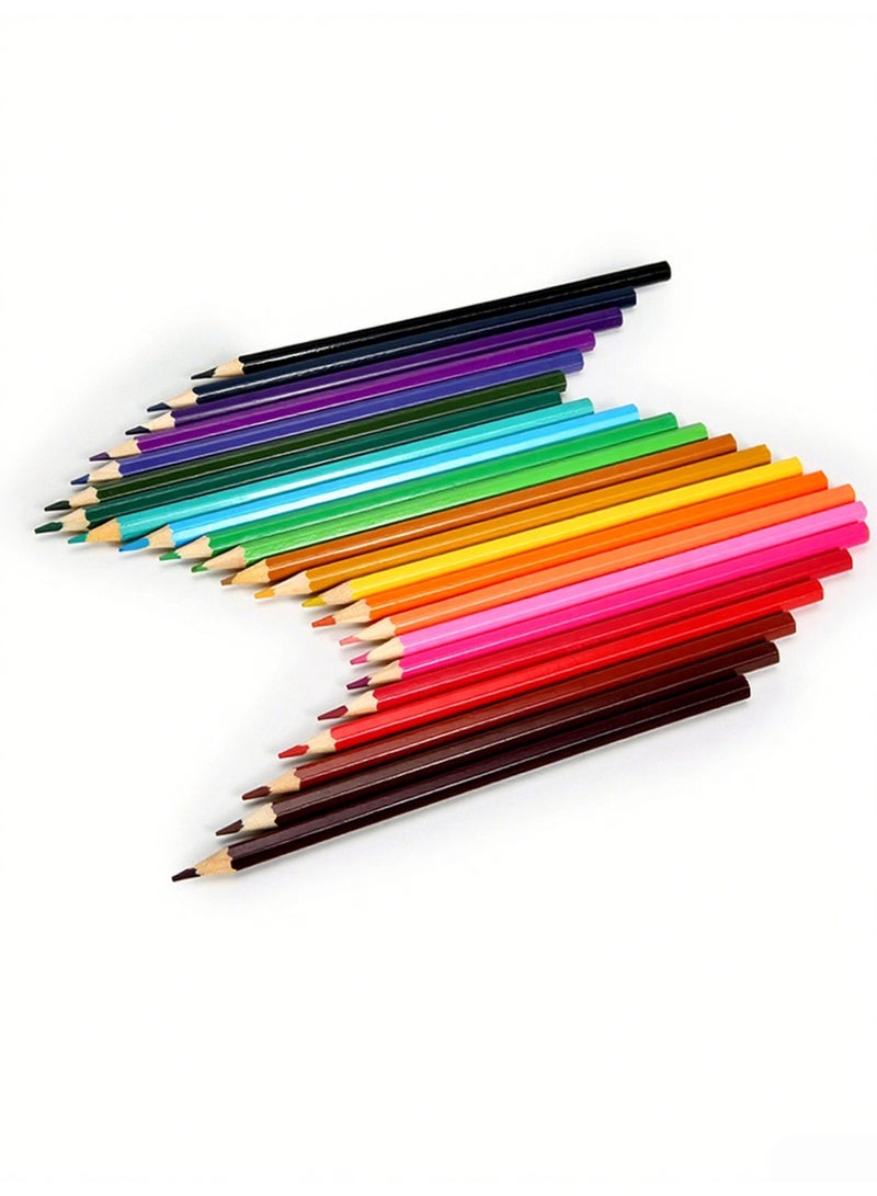 24 Colors Boxed Colored Pencils Presharpened Hexagonal Creative Art Supplies Smooth Vivid Colors for Students Homework Illustrations Children Holiday Crafts Artists Sketchbook Work Educators Art Lessons Families Coloring Time - Image 2