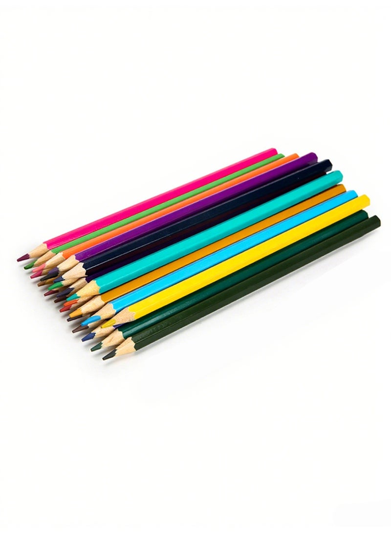 24 Colors Boxed Colored Pencils Presharpened Hexagonal Creative Art Supplies Smooth Vivid Colors for Students Homework Illustrations Children Holiday Crafts Artists Sketchbook Work Educators Art Lessons Families Coloring Time - Image 4