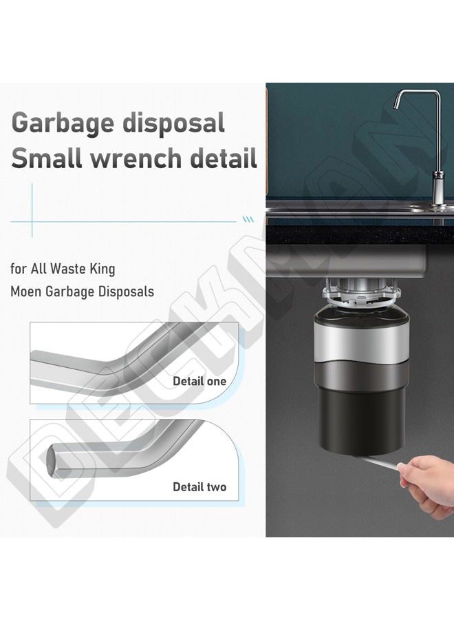 DECKMAN Garbage Disposer Unjamming Wrench, Unjamming Wrench, to Dislodge Jams or Clutter from Above The Sink, Compatible with Moen Waste King InSinkErator Garbage Disposals - Image 4