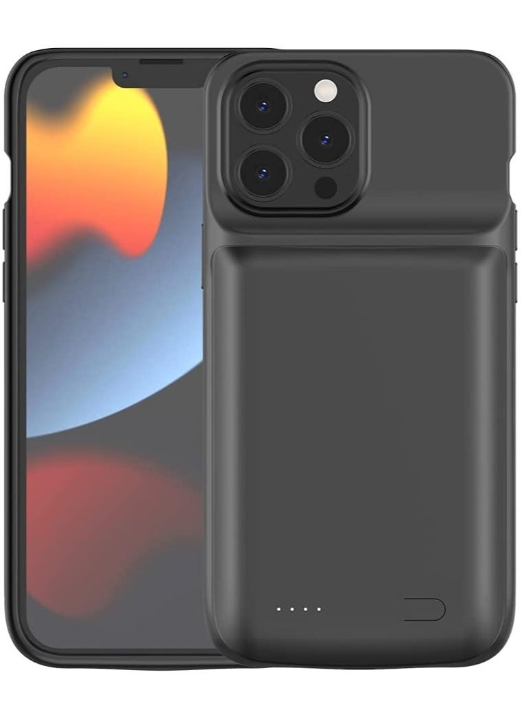 ELTRAZONE حافظة بطارية لجهاز آيفون 13 برو ماكس، Idealforce 4500mAh تدعم بيانات SYNC وسماعات الرأس السلكية، حزمة بطارية احتياطية محمولة لشاحن بطارية لجهاز آيفون 13 برو ماكس - Image 1