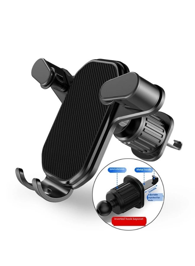 ZEESQUARE Car Phone Holder Air Vent Mount, Universal Gravity Auto Lock Phone Holder with Spiral Hook, 360° Rotating Cell Phone Stand Compatible with iPhone, Samsung, Xiaomi, Huawei and All Smartphones - Image 5