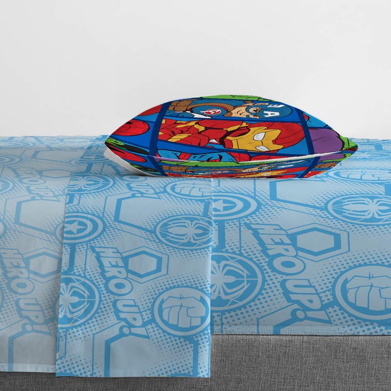 Jay Franco Marvel Super Hero Adventures Hero Together 4Piece Toddler Bed Set Super Soft Microfiber Bed Set Includes Toddler Size Comforter & Sheet Bedding Features The Avengers Official Product - Image 4