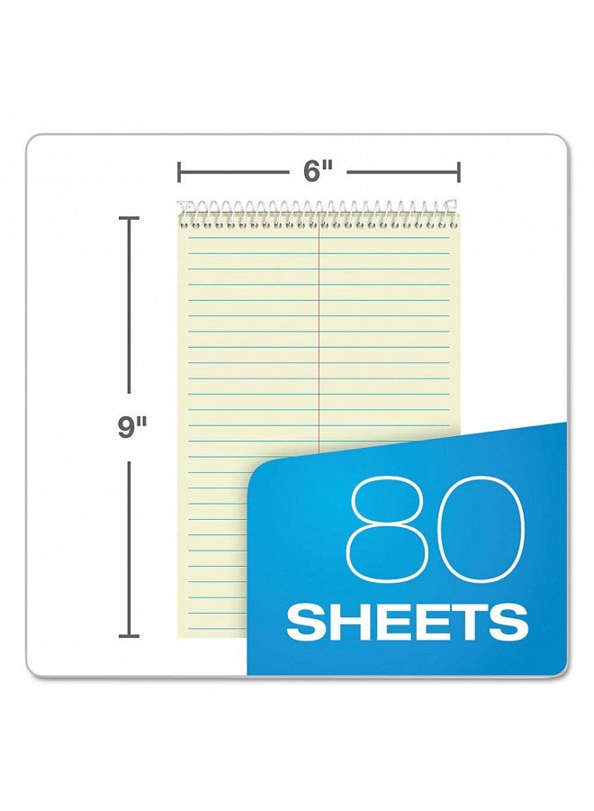 TOPS Steno Books, 6" x 9", Gregg Rule, Green Tint Paper, Assorted Color Covers, 80 Sheets, 4 Pack (80221) - Image 2