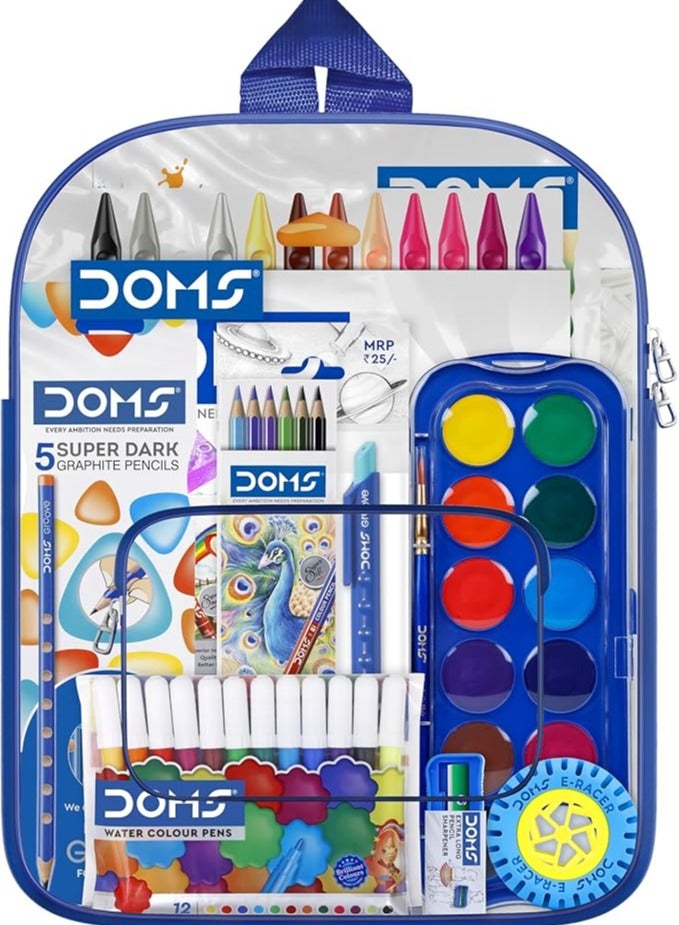 DOMS Smart Kit Art & Stationery Set for Kids | Complete Colouring & Drawing Kit | 1 Set - Image 1