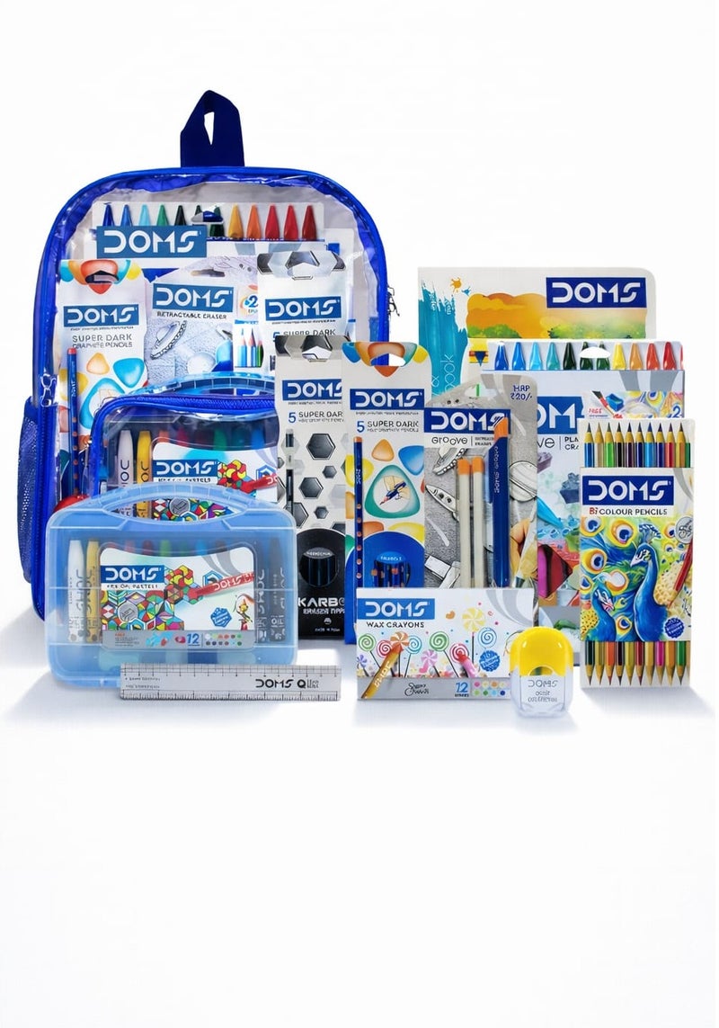 DOMS Smart Kit Art & Stationery Set for Kids | Complete Colouring & Drawing Kit | 1 Set - Image 5