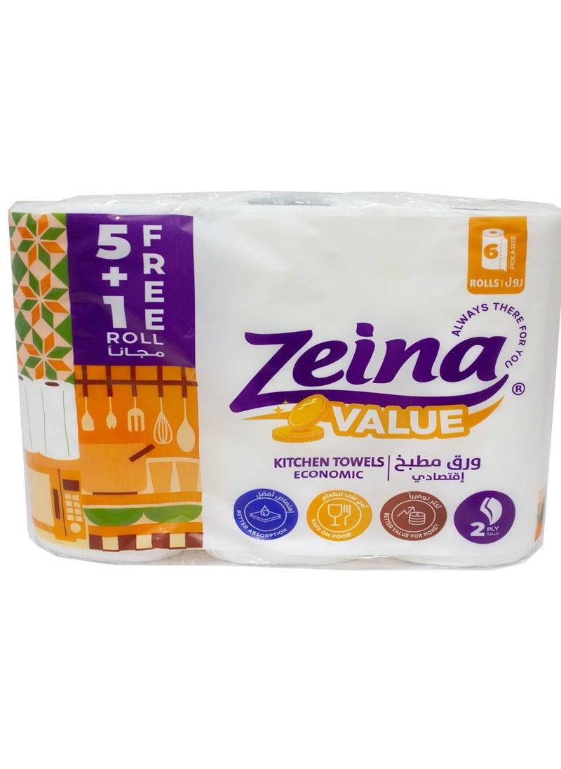 Zeina - Kitchen Classic Tissue 6Rolls - Image 1