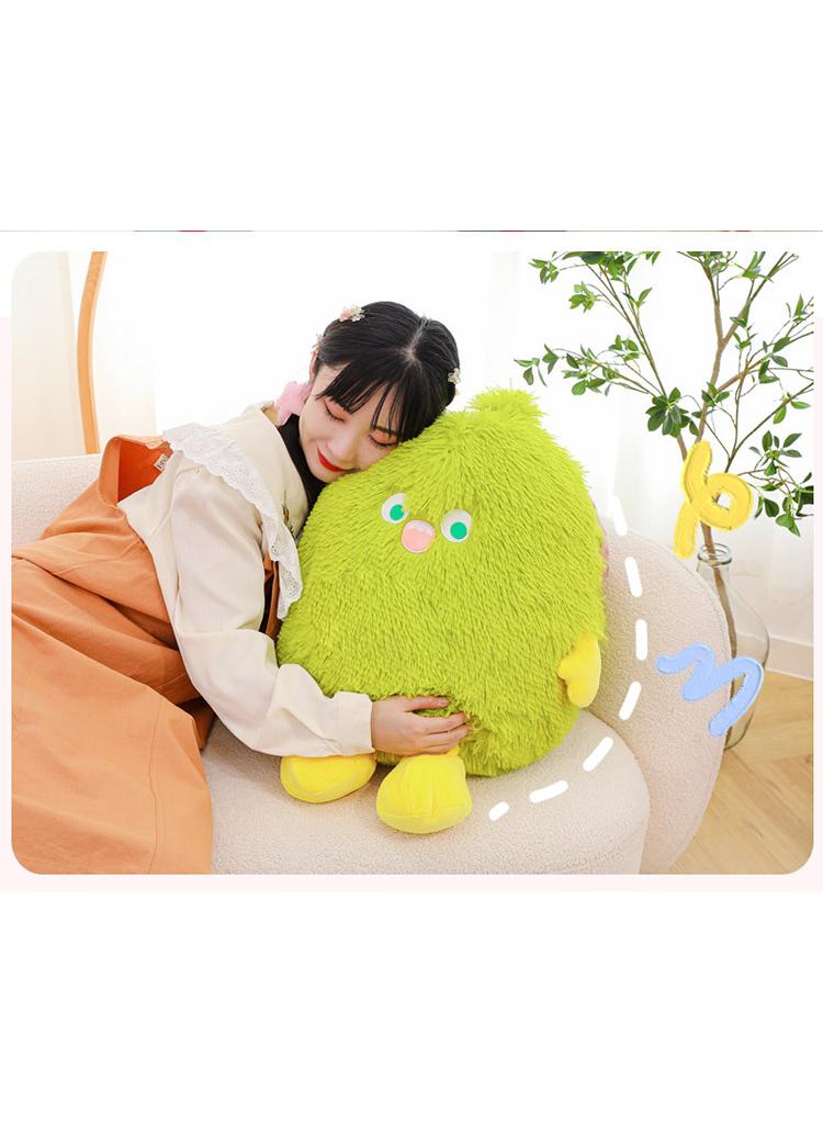general 1 Pcs Little Monster Plush Toy Cute Stuffed Doll Soft Anime Cartoon Plushie Home Decor Best Gift For Kids Girls（Green） - Image 2