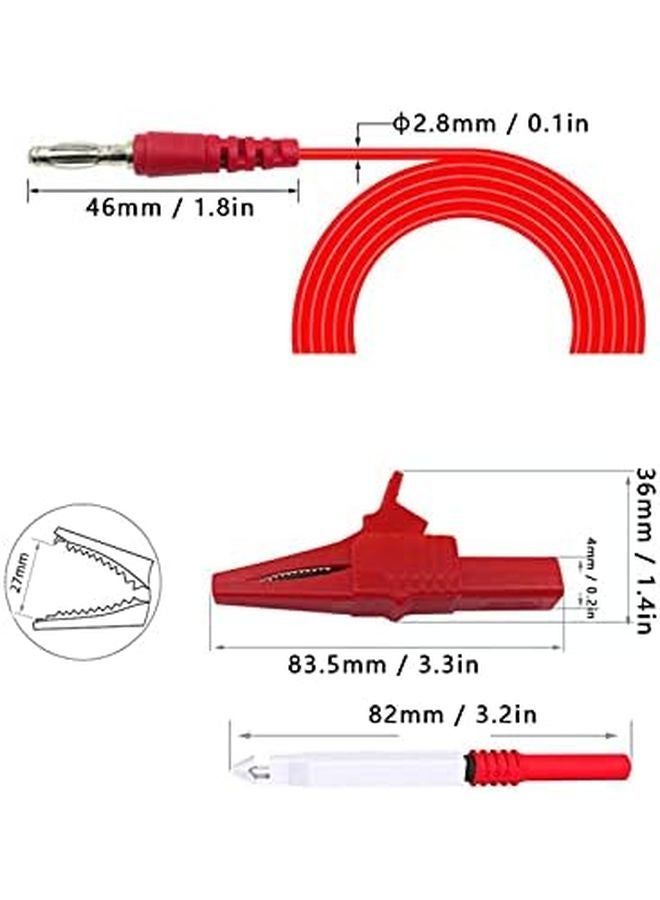 مجموعة كابل اختبار مقبس الموز النحاسي مع مسبار خلفي لتشخيص السيارات واختبار الفيزياء الكهربائية - Image 3