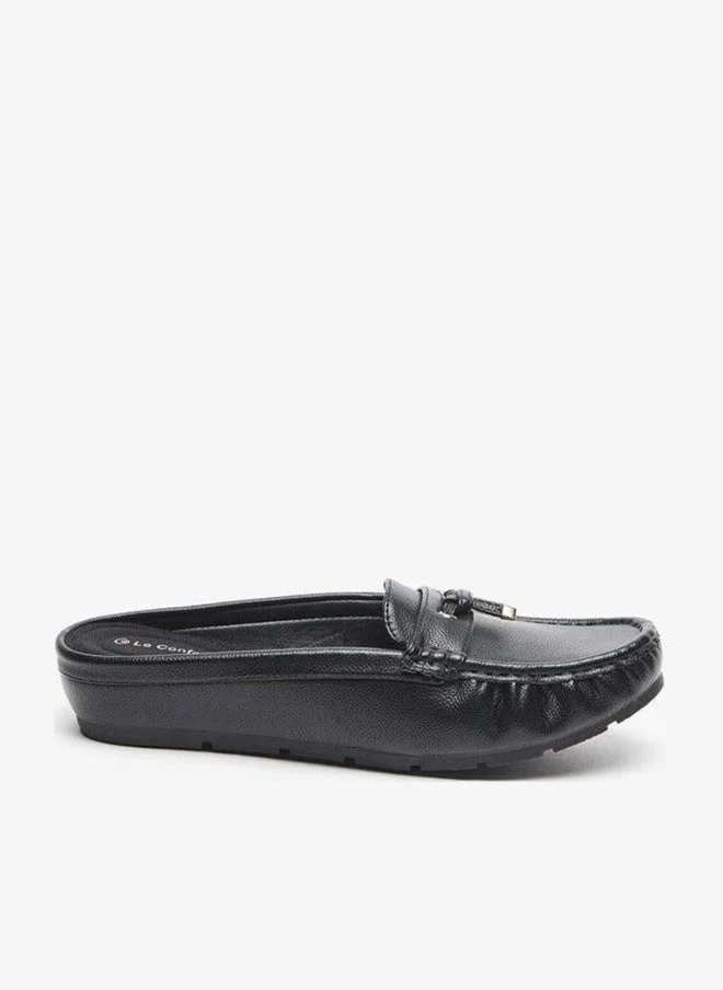 Le Confort BLACK Lace Detail Slip-On Mules for Women | Best Price UAE