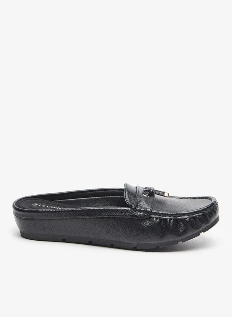 Lace Detail Slip-On Mules