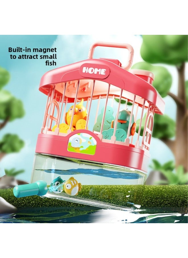 Children's Toys Talking Birdcage Aquarium Early Education Voice Control Induction Simulation Bird With Light Music Educational Toys-Color:Red [charging Model - Basic Version] Birdcage - Voice Controlled E-commerce Box  - Image 5