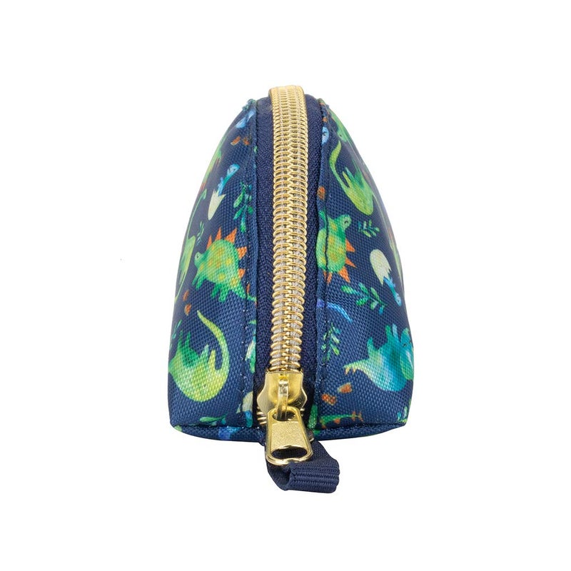 Itzy Ritzy Everything Storage Pouch; Small Zipper Pouch Holds 2 Pacifiers; Snap Handle Attaches to Diaper Bag, Stroller or Purse; Holds Earbuds, Chargers, Change or Disposable Bags (Dinosaur) - Image 3