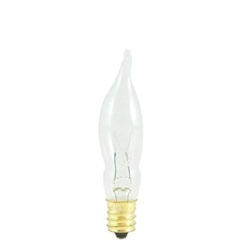 Bulbrite 25 Pack - Bulbrite 7.5CFC/15/3 7.5W Flame Candelabra Tip Chandelier Bulb, Clear - Image 3
