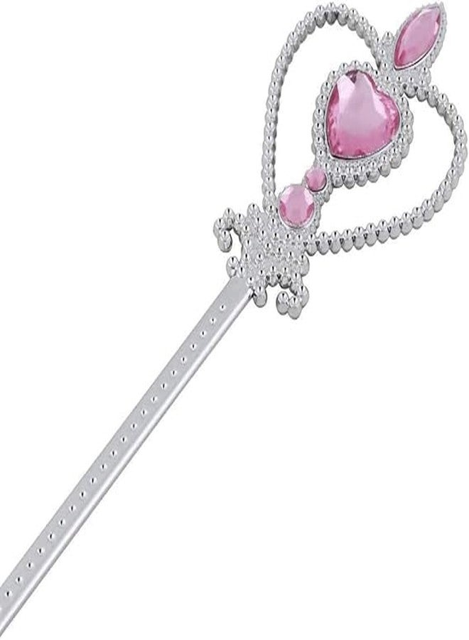 ڤيلكون مجموعة إكسسوارات فيكلون لأزياء الأميرات، 7 قطع: قفازات، قلادة، أقراط، تاج، وعصي سحرية للفتيات الصغيرات، مجموعة هدايا مجوهرات وألعاب مناسبة لأعياد ميلاد الفتيات من 3 إلى 6 سنوات، والهالوين، والكريسماس. - Image 4