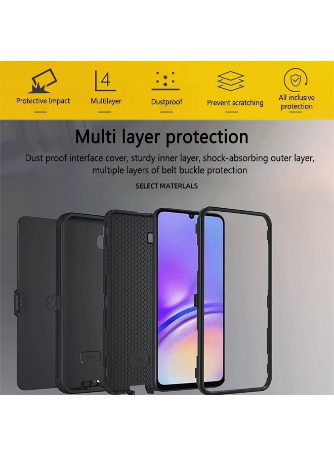 X-level Samsung Galaxy A05 4g Case, Protective Cell Phone Cover, Super Military Grade Duty Hard Shockproof Armor Protector Case Cover Accessory with Belt Clip Holster for Samsung Galaxy A05 4g, Black - Image 3