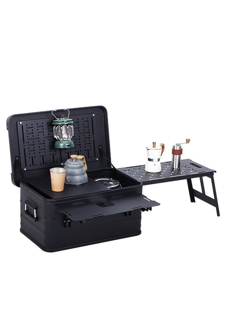 Manful Aluminum and magnesium alloy Outdoor Camping Kitchen Boxes and Folding Cooking Table, fishing gear organizer, toy organizer, home clothes organizer  - Image 1