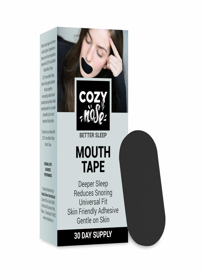 COZY nose شريط كوزي للأنف والفم لنوم أفضل، وتخفيف الشخير، وتحسين التنفس الأنفي | لاصق مضاد للحساسية ولطيف على البشرة | شرائط فم مريحة للوقاية من جفاف الفم، وللسفر، والتمارين الرياضية | 30 قطعة - Image 1