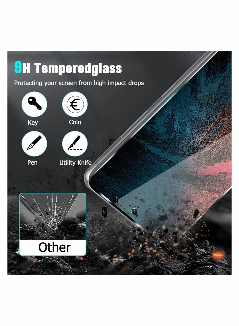 KASTWAVE Galaxy S21 Ultra Screen Protector with Camera Protector 9H Tempered Glass Scratch Resistant Ultrasonic Fingerprint Support 3D HD Curved for Samsung Galaxy S21 Ultra 6.8" Screen Protector  - Image 2