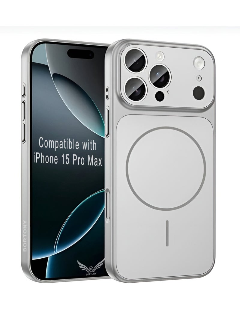 BORTONY iPhone 15 Pro Max Magsafe Case Ultra Thin Mate Cover for iPhone 15 Pro Max Camera Protection Slim Design Hard Phone Case for iPhone 15 Pro Max 6.7 inch - Image 3
